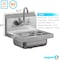 Amgood Stainless Steel Hand Sink 15 in. x 15 in. with Faucet SINK HS-15-Z - alternate 7